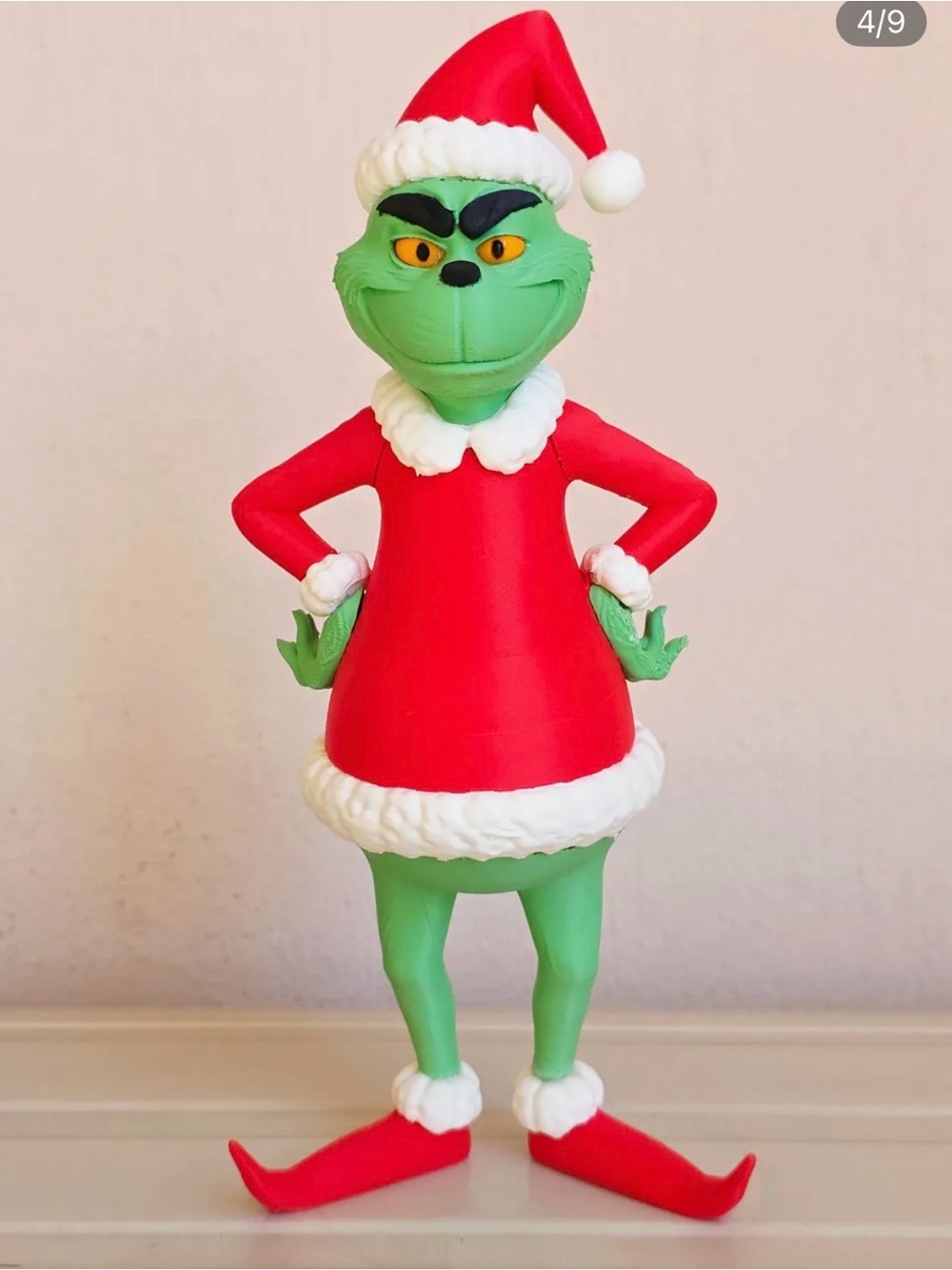 Kids Grinch Santa Costume - Green and Red Holiday 3d printed